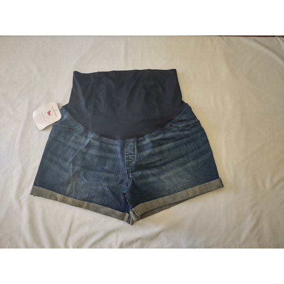 Isabel Maternity Midi Shorts with Crossover Panel Size 14 - Picture 1 of 9